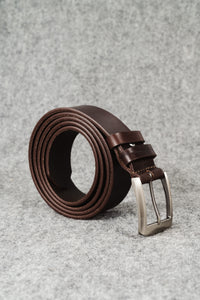 JEANS BELT, RED BROWN