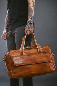 No.07 PARTNER TRAVEL BAG, COGNAC